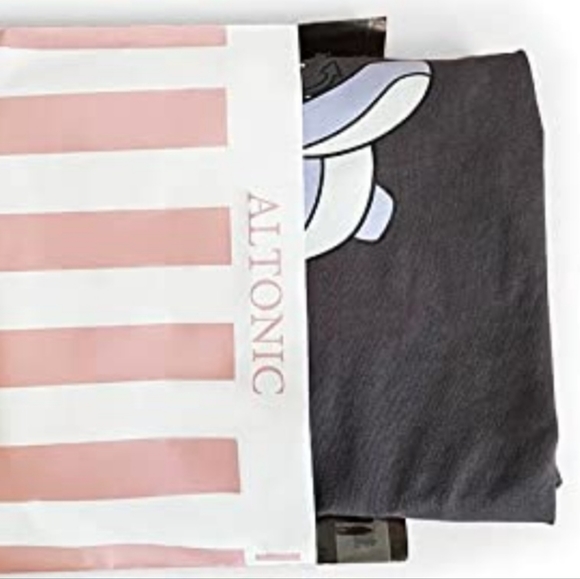 12 Pink and White Stripes Designer Poly Mailer Bags with Handle - Picture 7 of 10